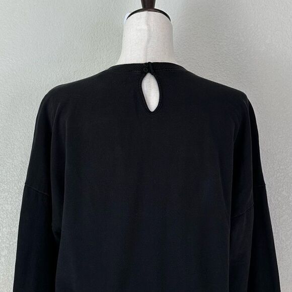 Zara Trafaluc Black Crewneck Long Sleeves Sweatshirt, Sz Small - Picture 8 of 13